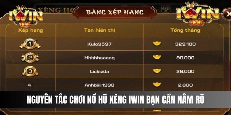 Nguyên tắc chơi nổ hũ Xèng IWIN bạn cần nắm rõ