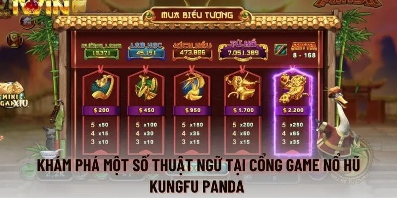 Một số thuật ngữ và tính năng hỗ trợ tại Khung Phu Panda Iwin